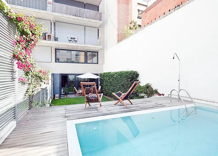 My Space Private Pool Garden Lägenhet Barcelona